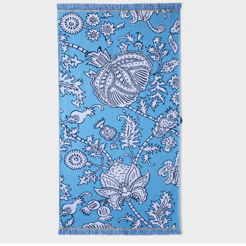 Floral Vines Beach Towel Blue - Roller Rabbit x Target FREE GIFT!